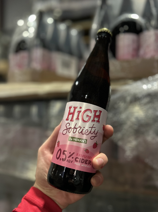 High Sobriety 0.5% ABV Raspberry Cider, 12 x 500ml bottles