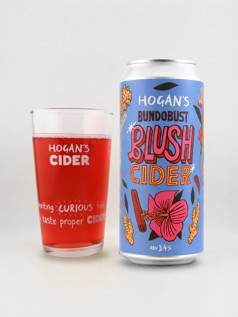 Hogan's x Bundobust Blush Cider, 12 x 440ml Can, 3.4% abv
