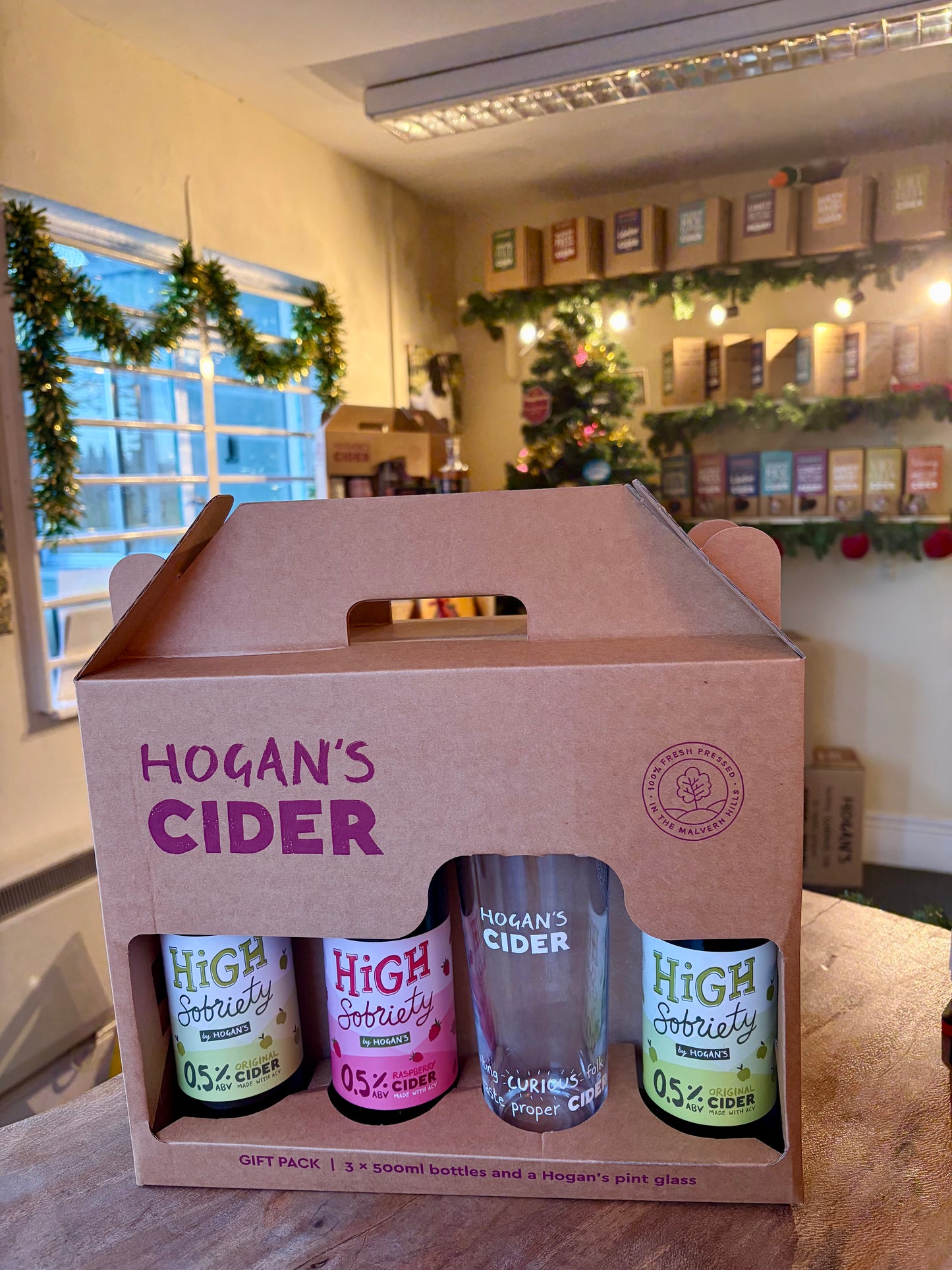 High Sobriety Cider Gift Pack (3 x 500ml + Pint Glass)