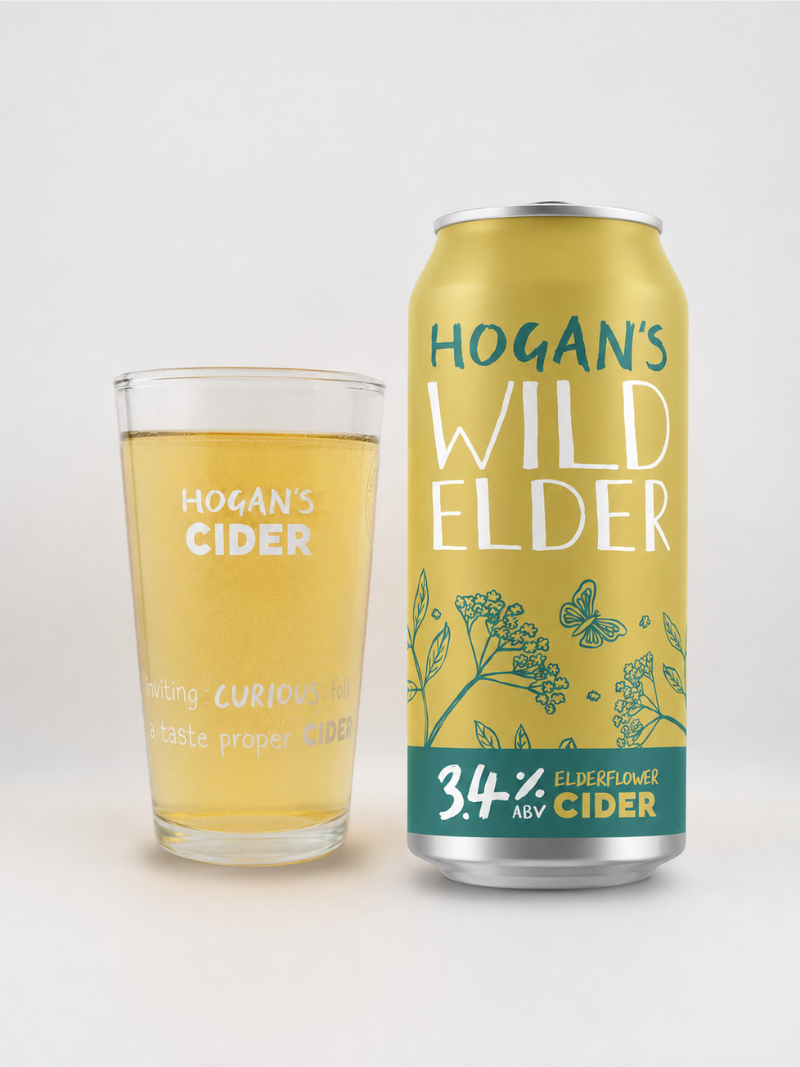 Hogan's Wild Elder Cider, 440ml Can, 3.4% abv